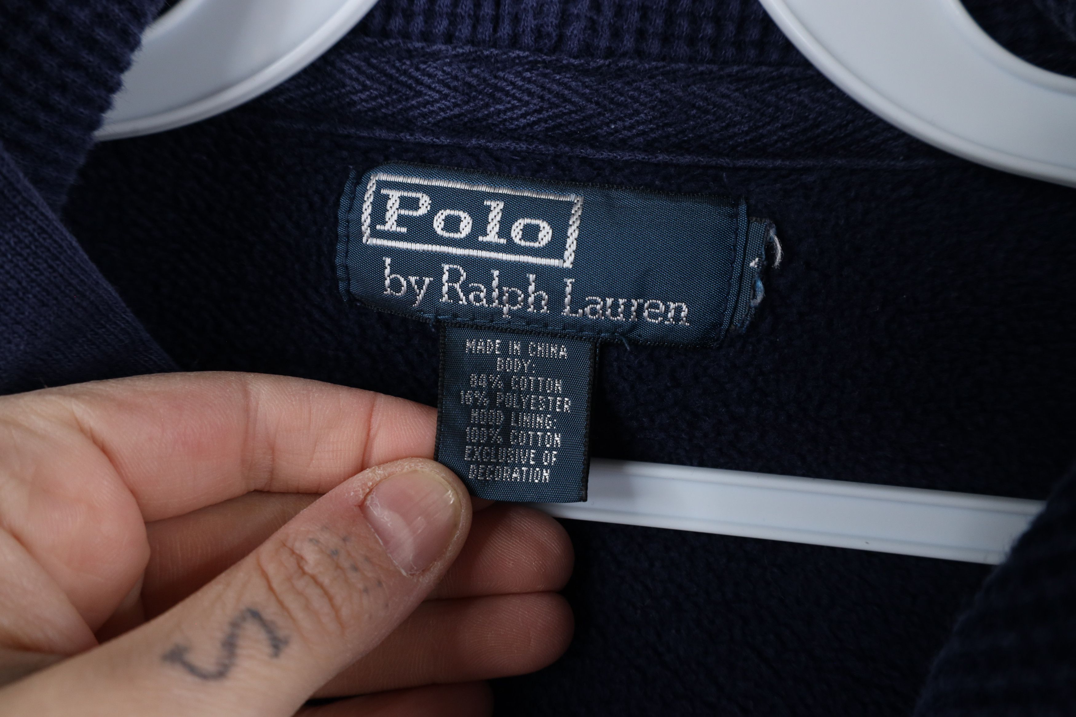 Ralph Lauren × Vintage Vintage 90s Ralph Lauren Heavyweight Zip Hoodie Sweatshirt Size US XXL / EU 58 / 5 - 9 Thumbnail