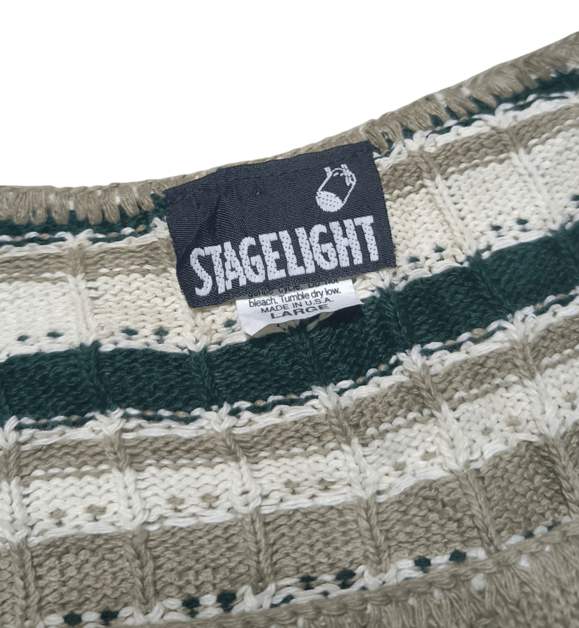 Other Vintage 90s STAGELIGHT Women's Ethnic Striped Knit Sweater Size L / US 10 / IT 46 - 9 Thumbnail