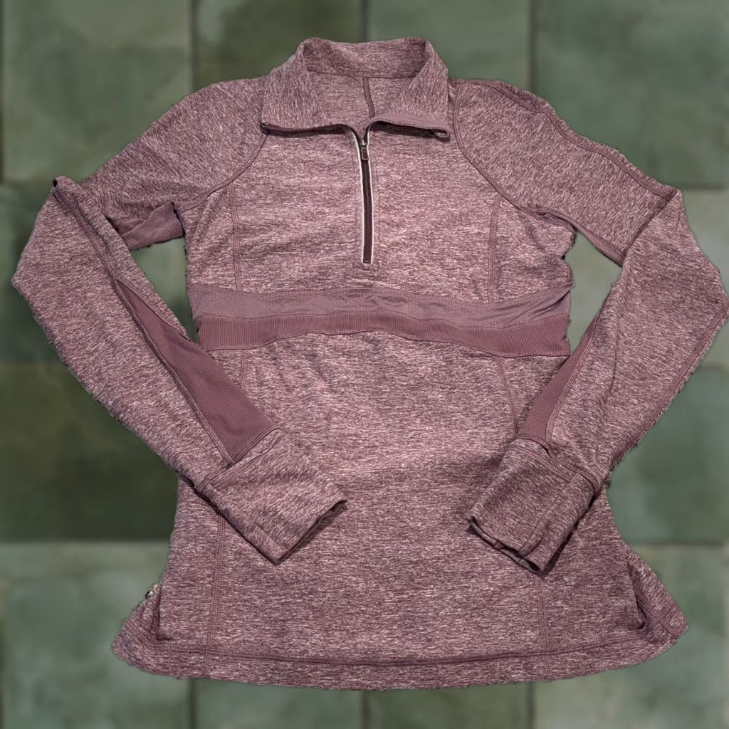 Lululemon Lululemon Cold Hands 1/4 Zip Pullover Purple Heathered Size 8 Women’s Activewear CrossTraining Gym & Running Size M / US 6-8 / IT 42-44 - 1 Thumbnail