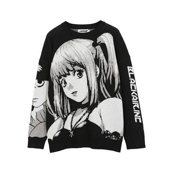Japanese Brand Minami x Kamon Japanese Style Anime Girl Knitted Sweatshirt Size US XXL / EU 58 / 5 - 2 Thumbnail