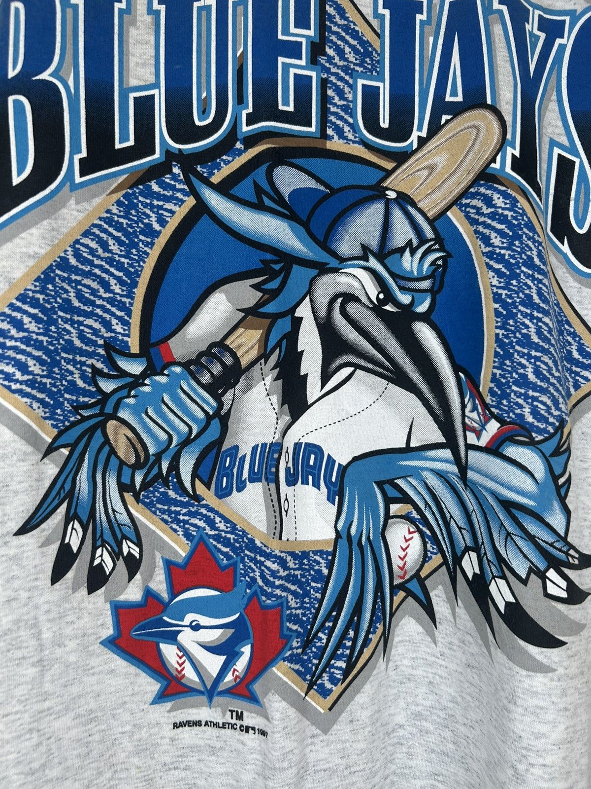 Vintage Vintage 90s Toronto Blue Jays Ravens T Shirt Size US XXL / EU 58 / 5 - 4 Thumbnail