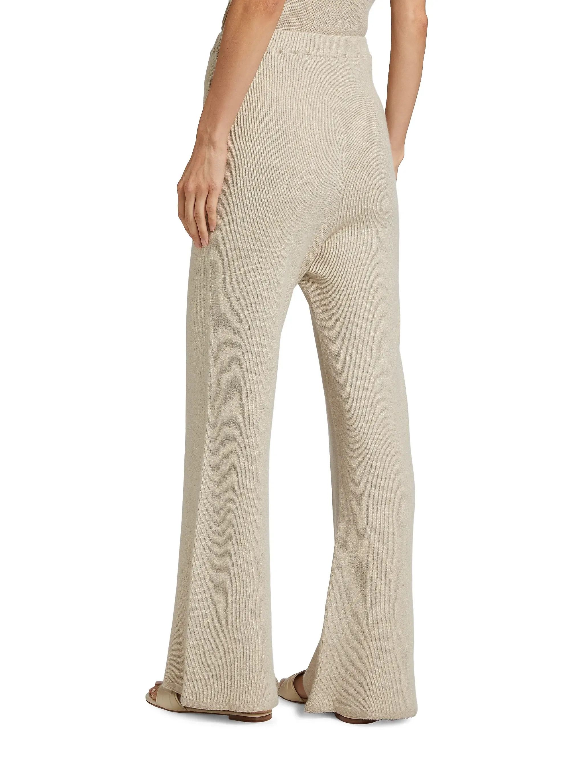 The Elder Statesman $895 The Elder Statesman Delicash Oatmeal Flare Pant Size 34" / US 12 / IT 48 - 5 Thumbnail