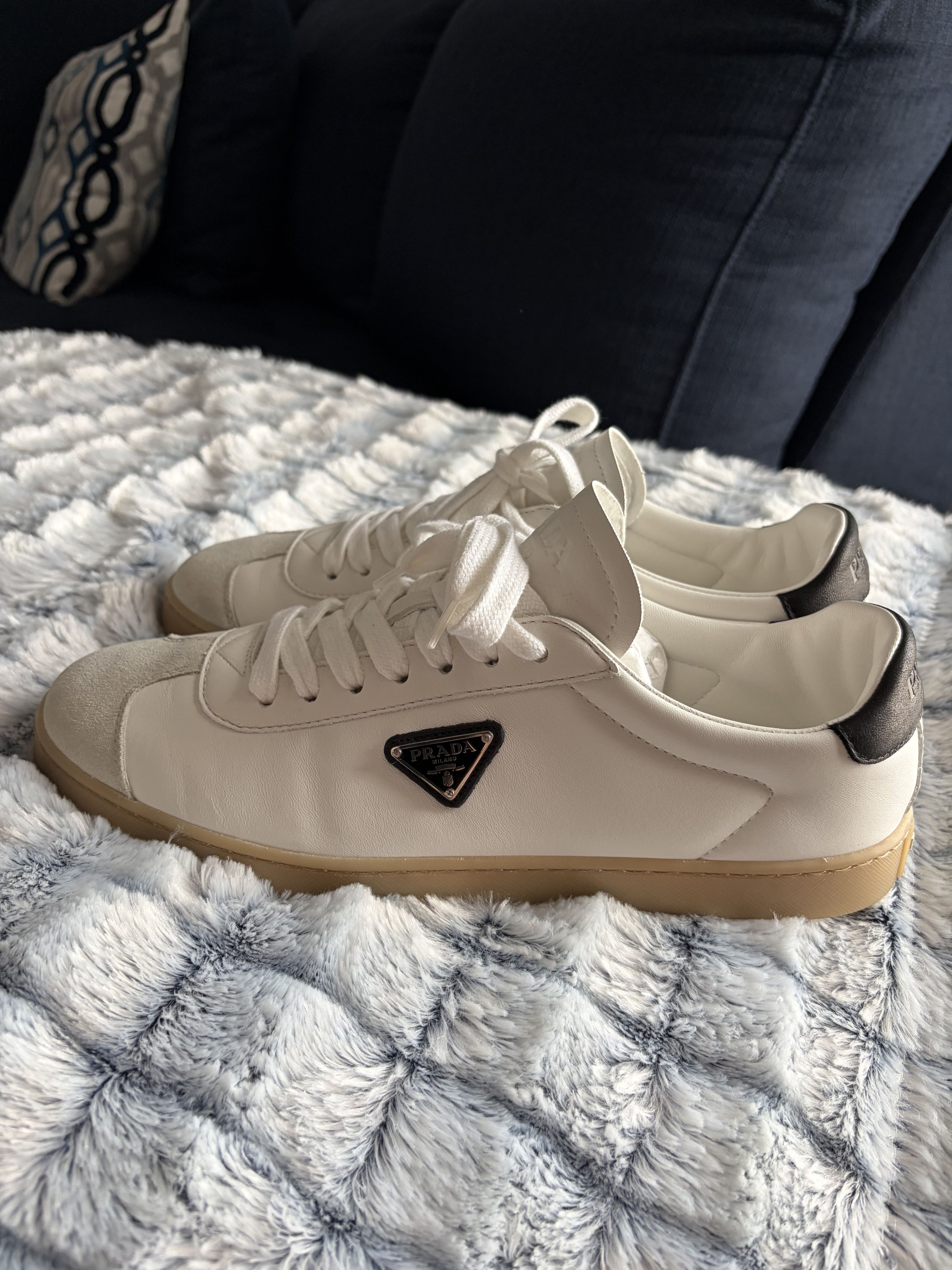 Prada Nappa Leather Sneakers Size US 9 / EU 42 - 3 Thumbnail