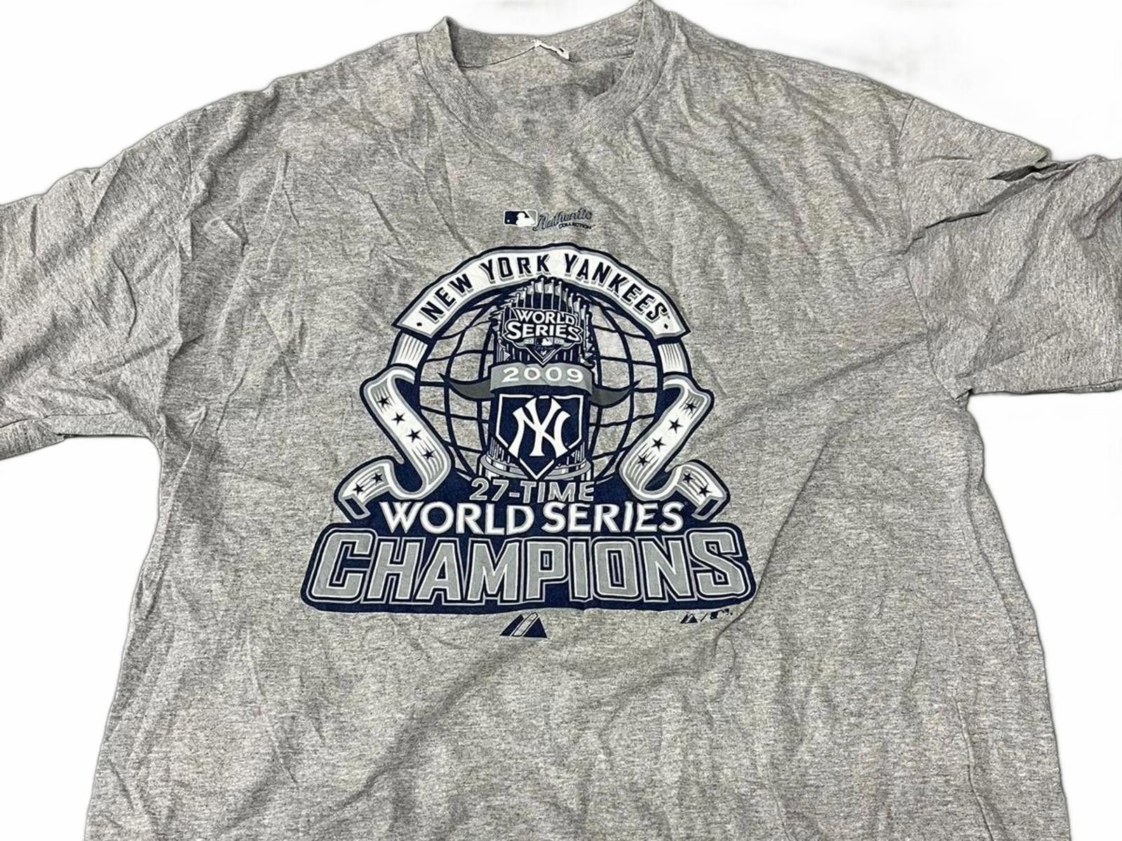 Designer New York Yankees 2009 World Series Champions T-Shirt – Grey Size US XL / EU 56 / 4 - 2 Thumbnail