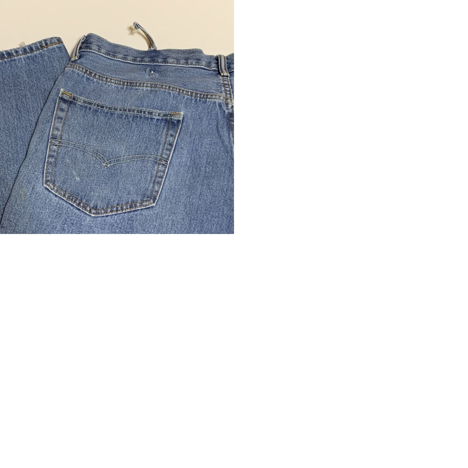Levi's VINTAGE Levi's 550 Jeans Distressed Relaxed Fit Men 40x32 Straight Denim Cotton Blue 550 Series Mens Jeans Size US 40 / EU 56 - 9 Thumbnail