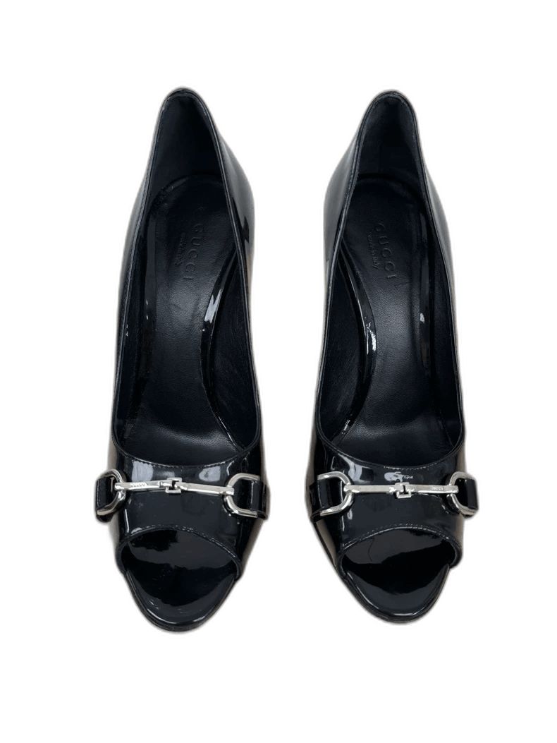 Gucci Gucci Black Peep Toe High Heels Size 36 Size US 6 / IT 36 - 1 Thumbnail