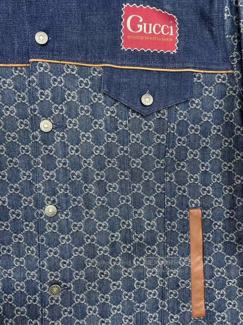Gucci Gucci Full-printed old-fashioned denim jacket Size US XL / EU 56 / 4 - 3 Thumbnail