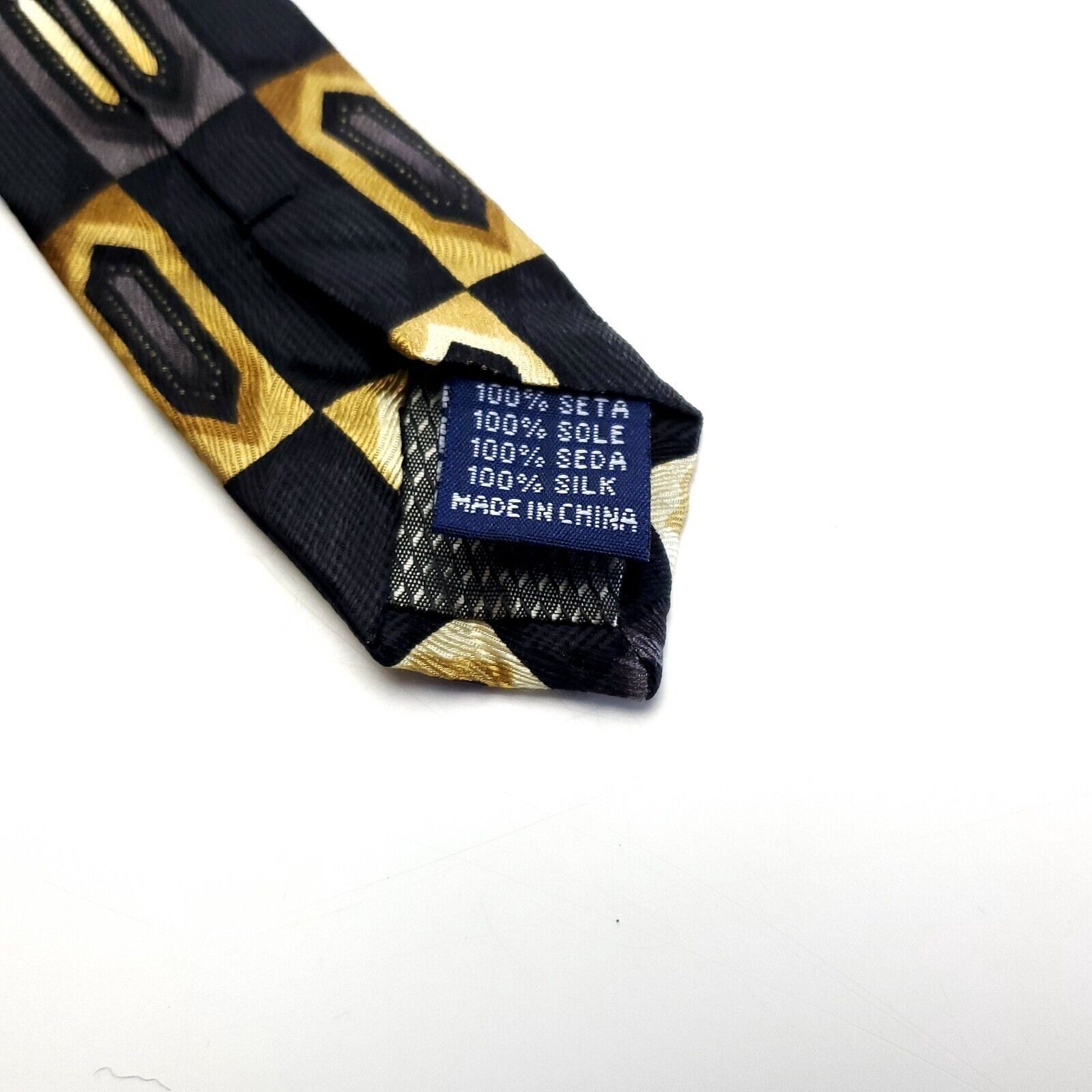 Croft & Barrow Croft & Barrow Black Gold Silver Geometric Abstract Print Si Size ONE SIZE - 4 Thumbnail