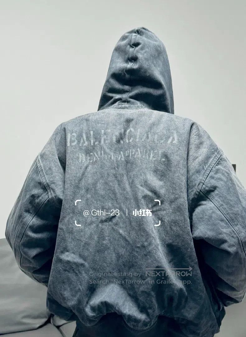 Balenciaga Balenciaga Back Letter Logo Vintage Distressed Grey Denim Size US XS / EU 42 / 0 - 2 Thumbnail