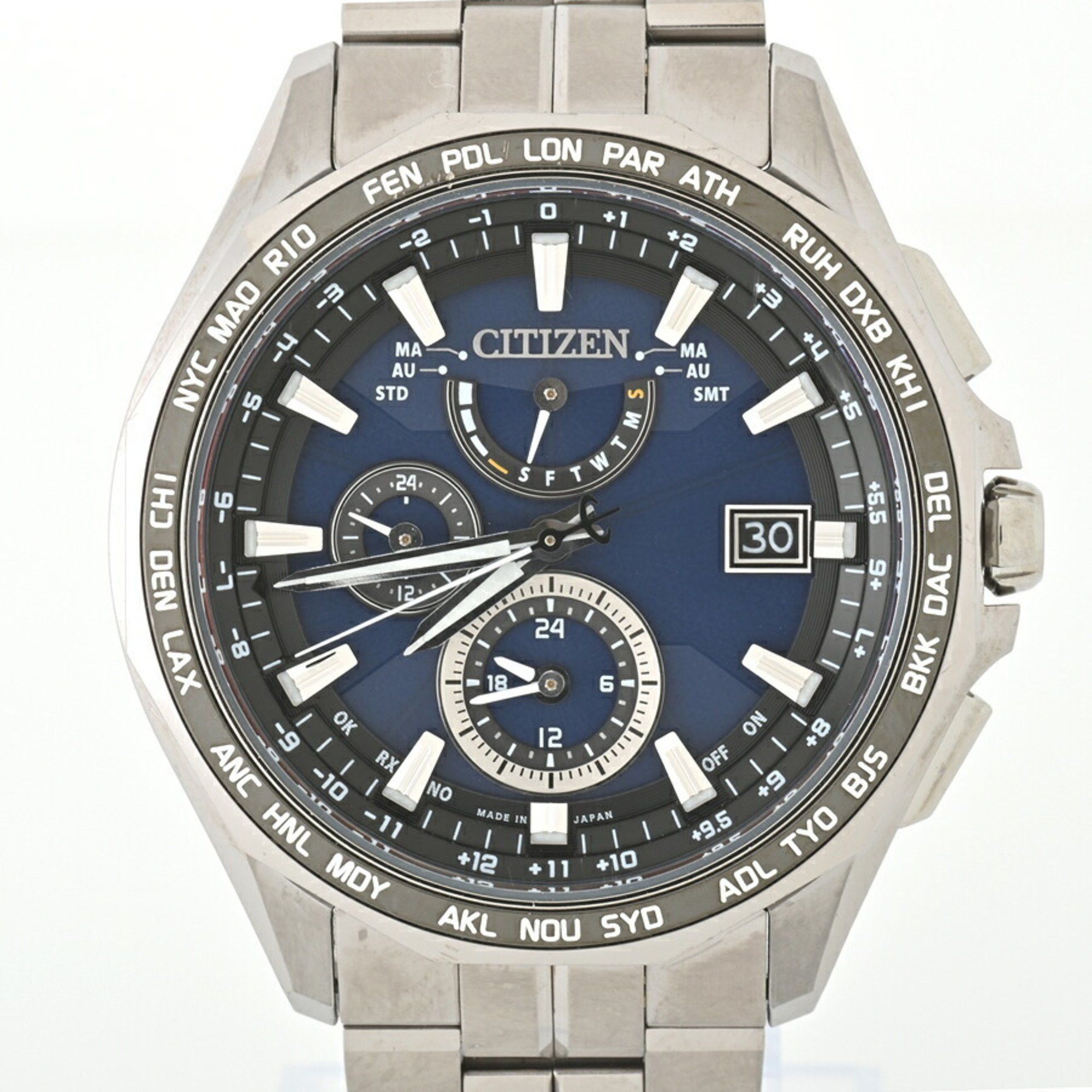 image of Citizen Attesa At9090-53L Radio Solar 69857 in Blue, Women's