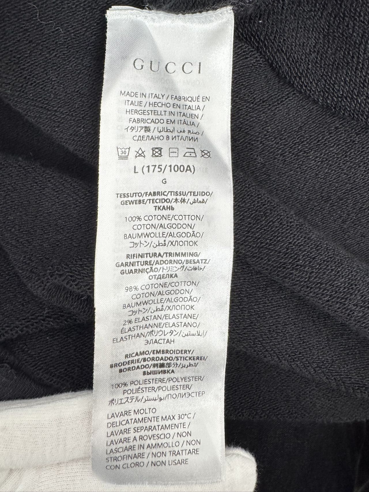 Gucci Gucci Black Letter Printed Loose Hooded Sweatshirt K26WX Size US L / EU 52-54 / 3 - 6 Thumbnail