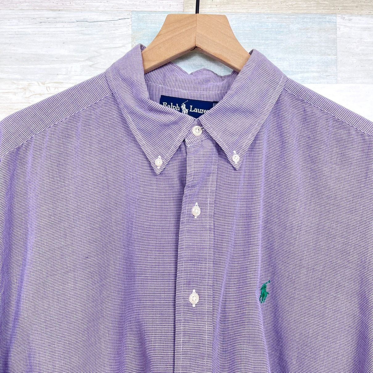 Ralph Lauren Ralph Lauren Vintage Blaire Short Sleeve Shirt Purple Mens Size US XL / EU 56 / 4 - 2 Thumbnail