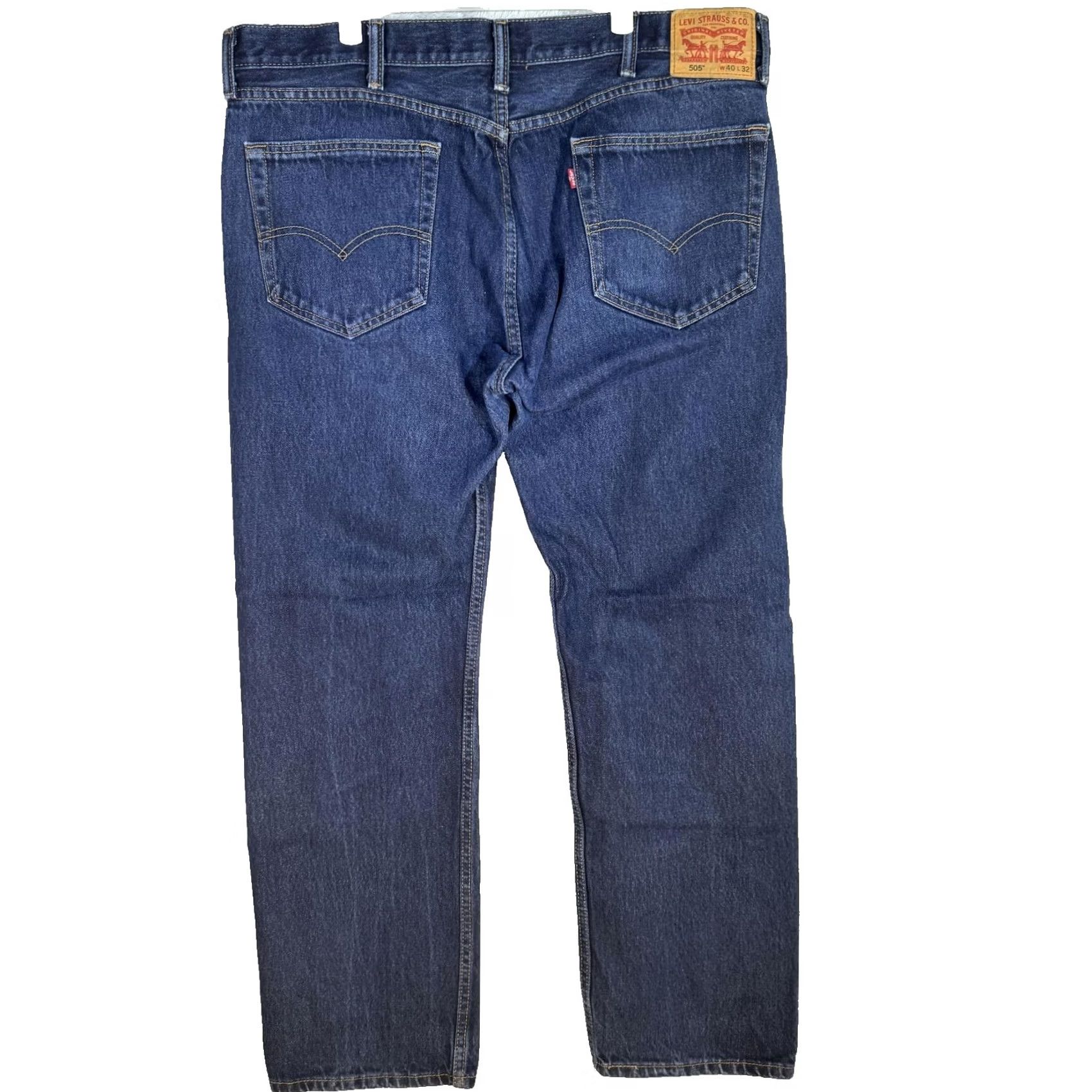 Levi's VINTAGE Levis 505 Jeans Mens 40x32 Blue Regular Fit Straight Leg Denim Zip Fly Size US 40 / EU 56 - 2 Thumbnail