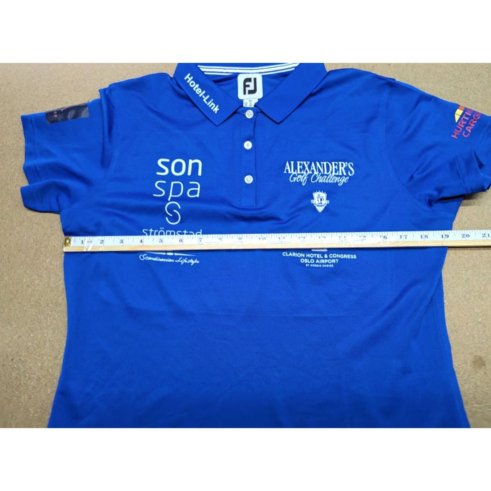 Footjoy FootJoy Polo Shirt Women XL Blue Tournament Short Sleeve Sponsors Golf Sport Shirt Size XL / US 12-14 / IT 48-50 - 3 Thumbnail