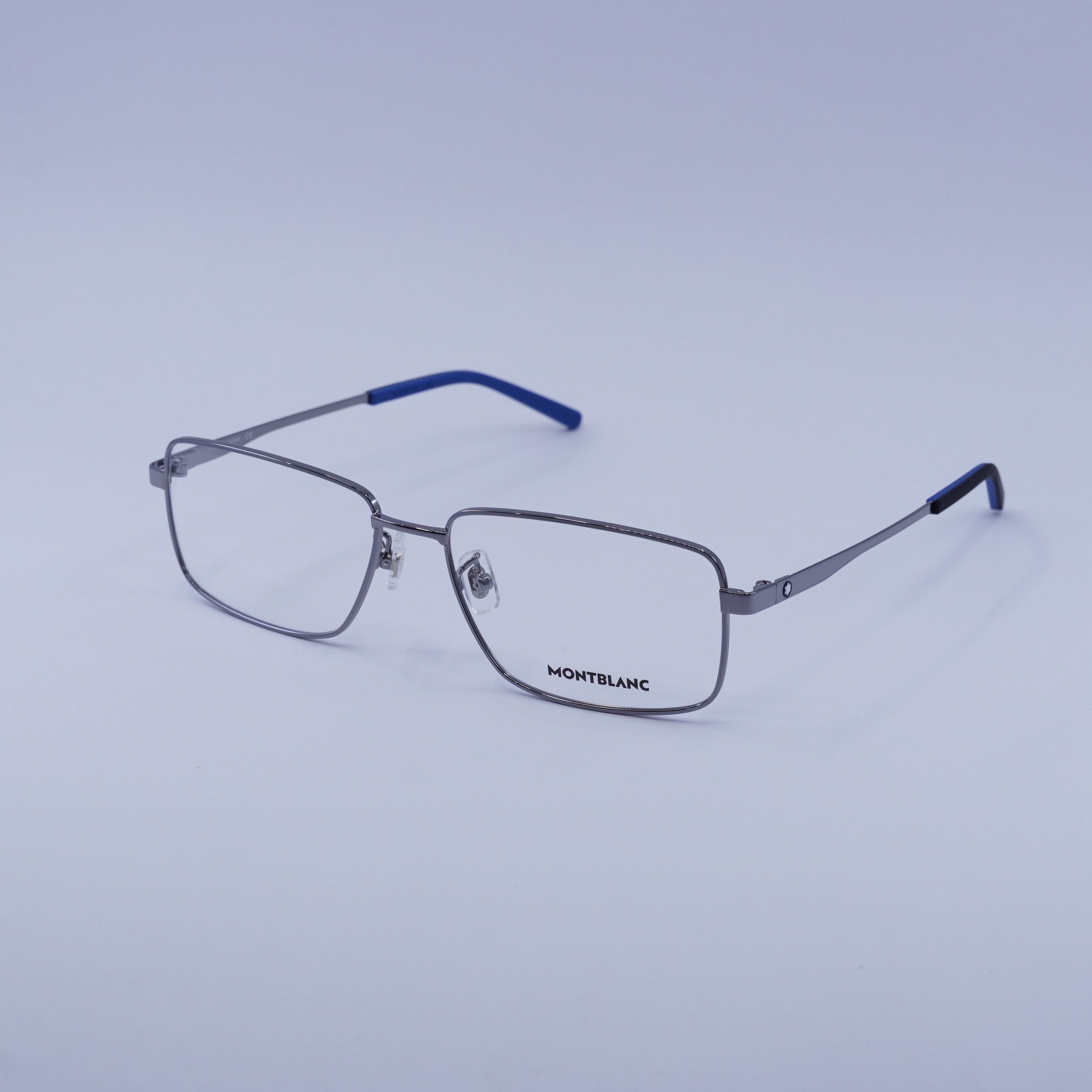Montblanc Montblanc MB0108O 002 Eyeglasses Ruthenium 57mm Rectangle Size ONE SIZE - 1 Thumbnail