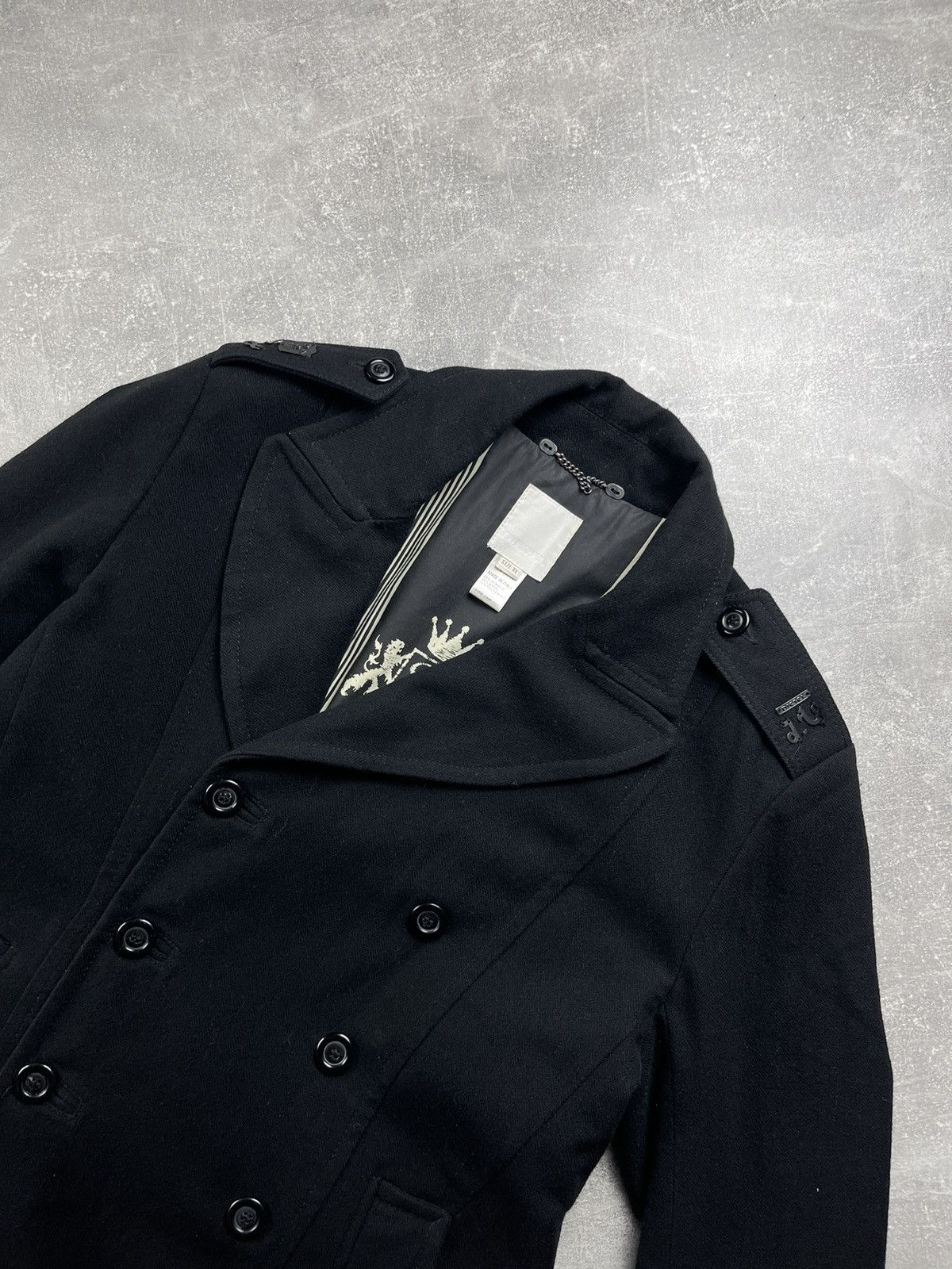 Diesel Diesel Avant Garde Double Breasted Wool Peacoat Black Size S / US 4 / IT 40 - 6 Thumbnail