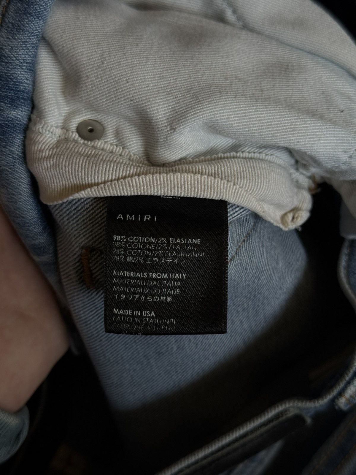 Amiri Amiri Blue Jeans Black Bandanna Patch Size 31 Flawless 🧼 Size US 31 - 11 Thumbnail