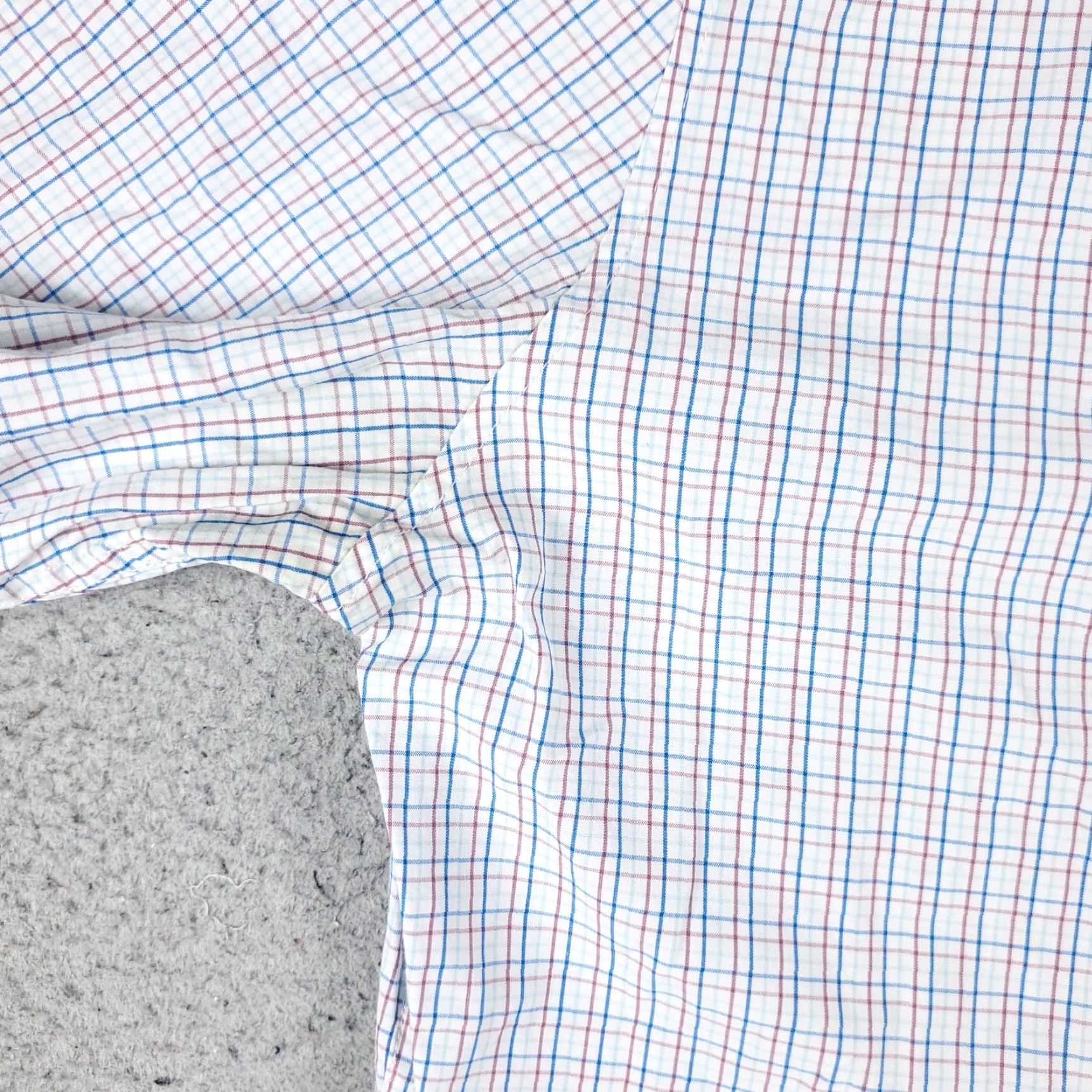 Original Penguin Original Penguin Dress Shirt Mens 15 Blue Red Check Long Sleeve Button-Up Size 40R - 3 Thumbnail