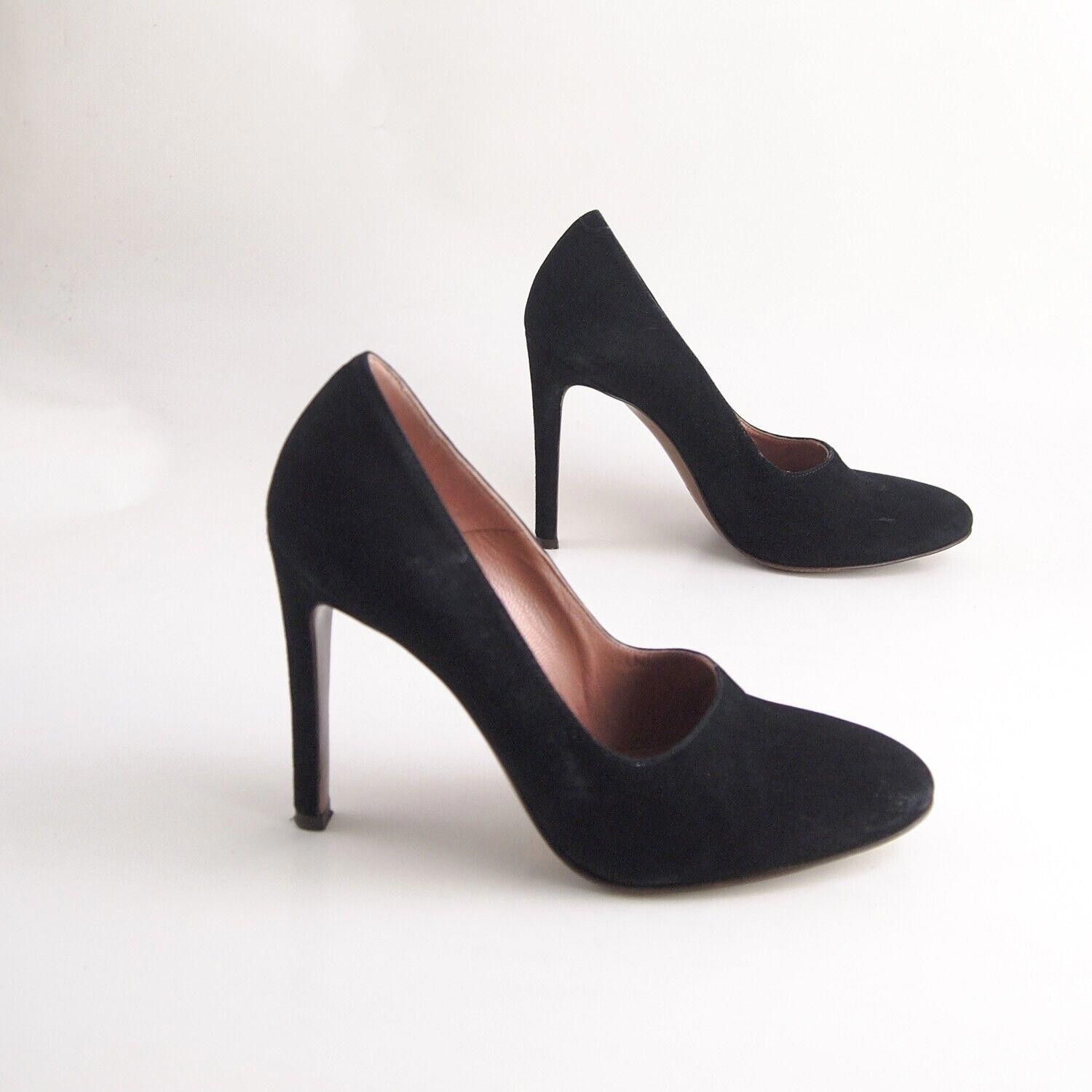 Designer L'Autre Chose Heels Black Suede Womens US 9 EU 39 $480 Size US 9 / IT 39 - 5 Thumbnail