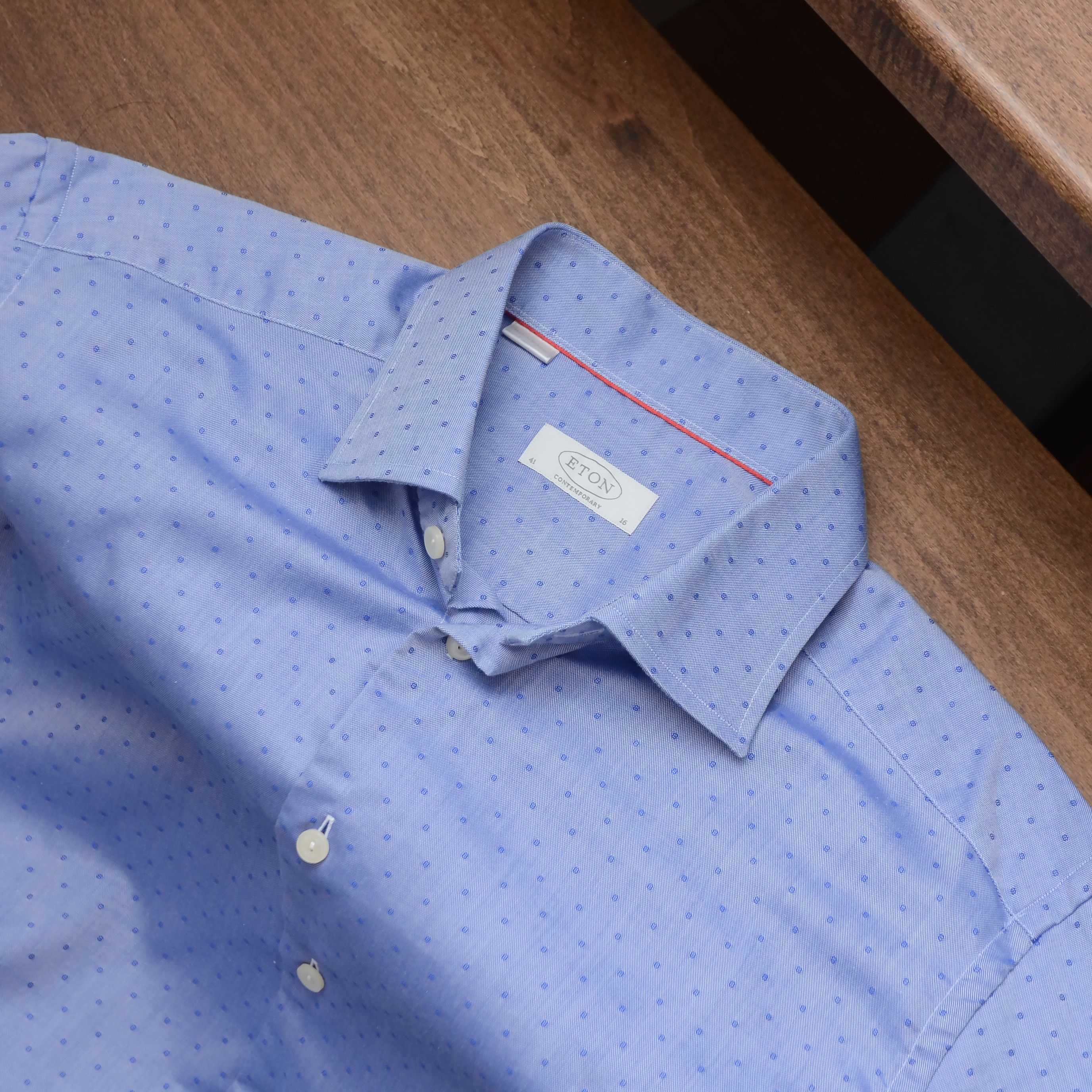 Eton Eton Contemporary Shirt size 16 41 Blue Mini Owl Print Size US L / EU 52-54 / 3 - 6 Thumbnail