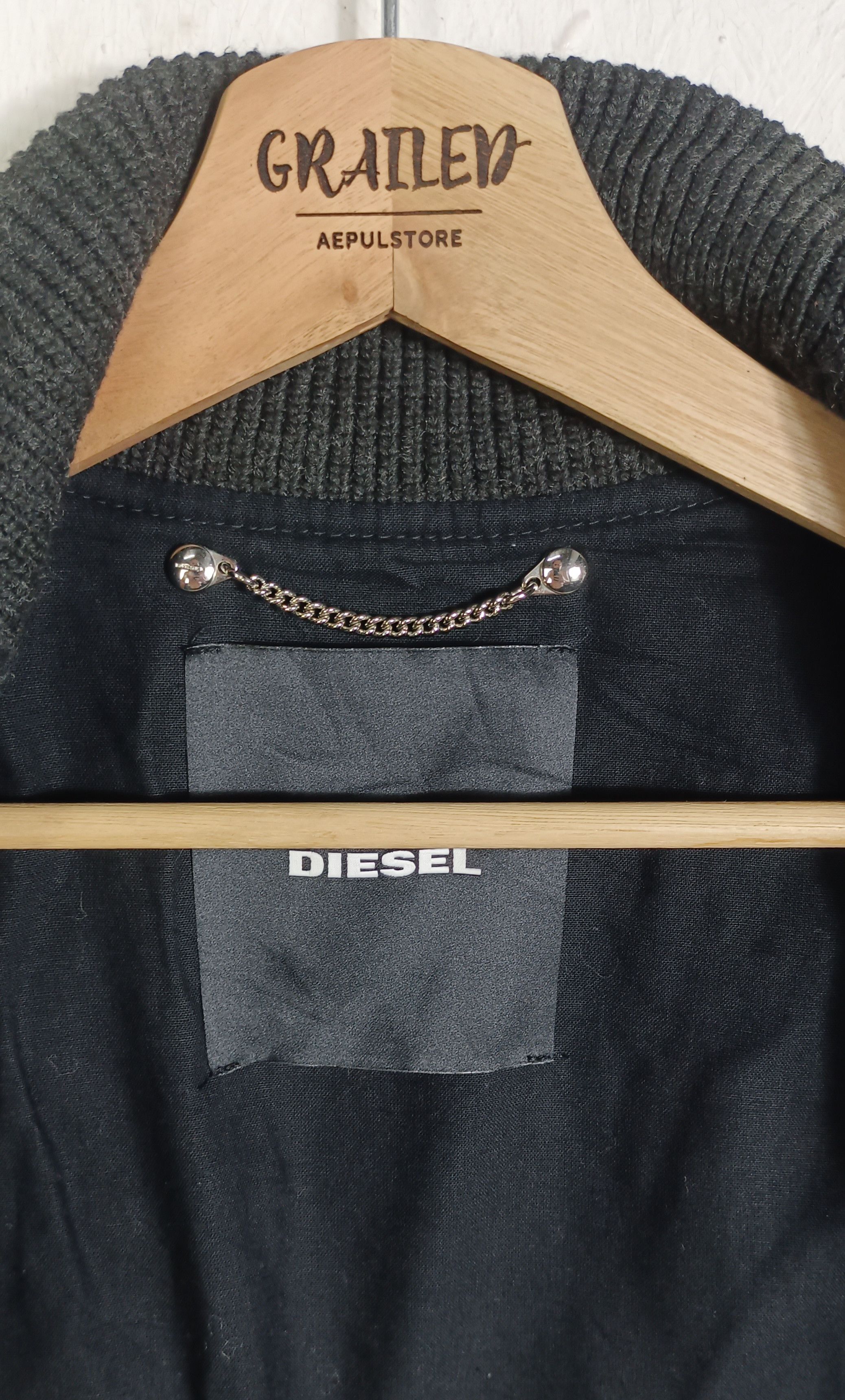 Diesel Vintage Diesel Blouson Leather Wool Varsity Size US M / EU 48-50 / 2 - 11 Thumbnail
