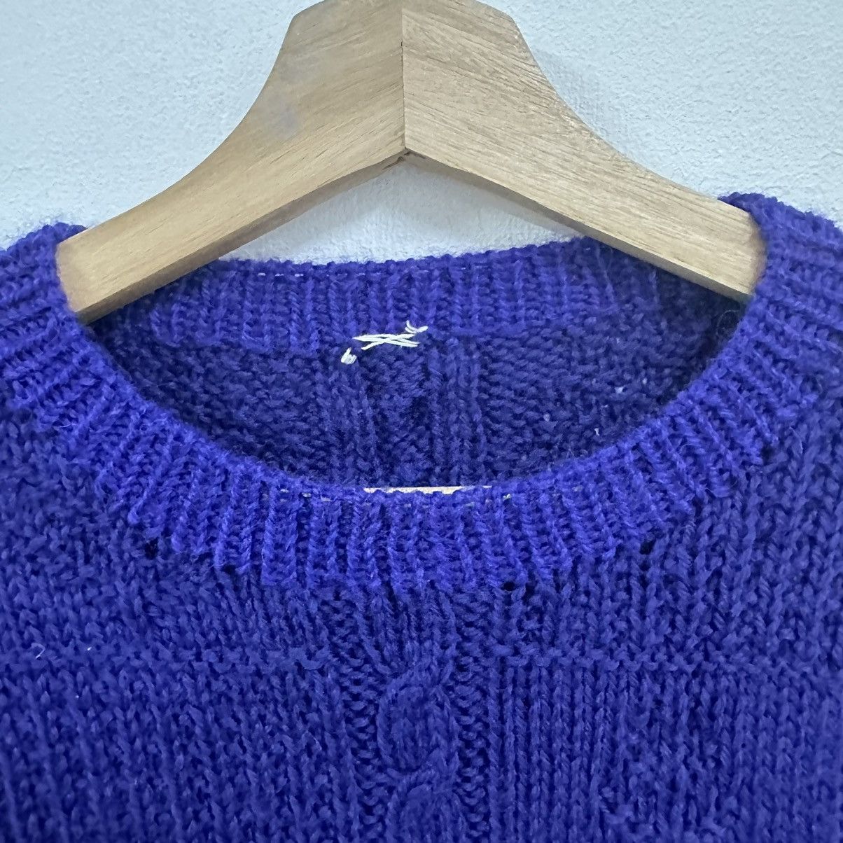 Aran Isles Knitwear × Japanese Brand × Vintage Vintage Purple Japan Knitwear Sweater Jumper Size US M / EU 48-50 / 2 - 6 Thumbnail