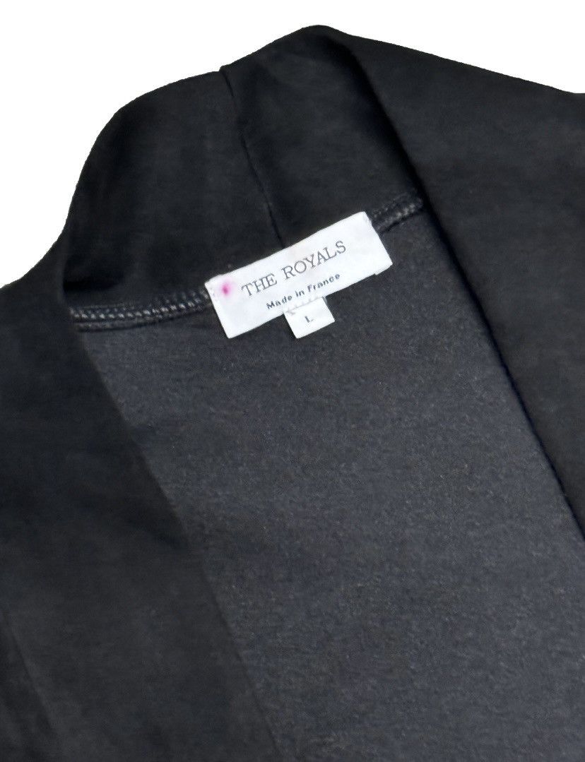 Other The Royals Women's Size L Suede Black Cardigan Size L / US 10 / IT 46 - 3 Thumbnail
