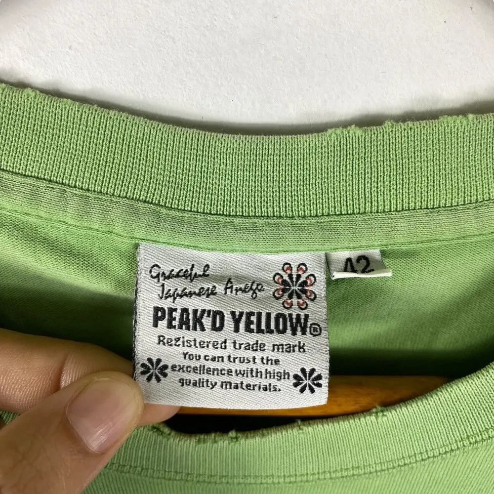 Japanese Brand PEAK'D YELLOW A Cat Lover By Ted Company Distressed Tee Size US M / EU 48-50 / 2 - 9 Thumbnail