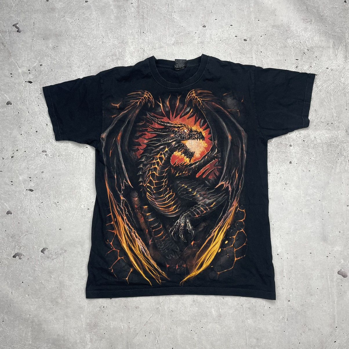 Other × Vintage Vintage spiral Amazing dragon t-shirt on two side Size US M / EU 48-50 / 2 - 1 Thumbnail