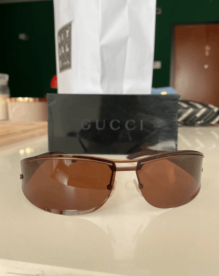 GUCCI Sunglasses Shield Rimless 90s Wrap GG1727 RI825