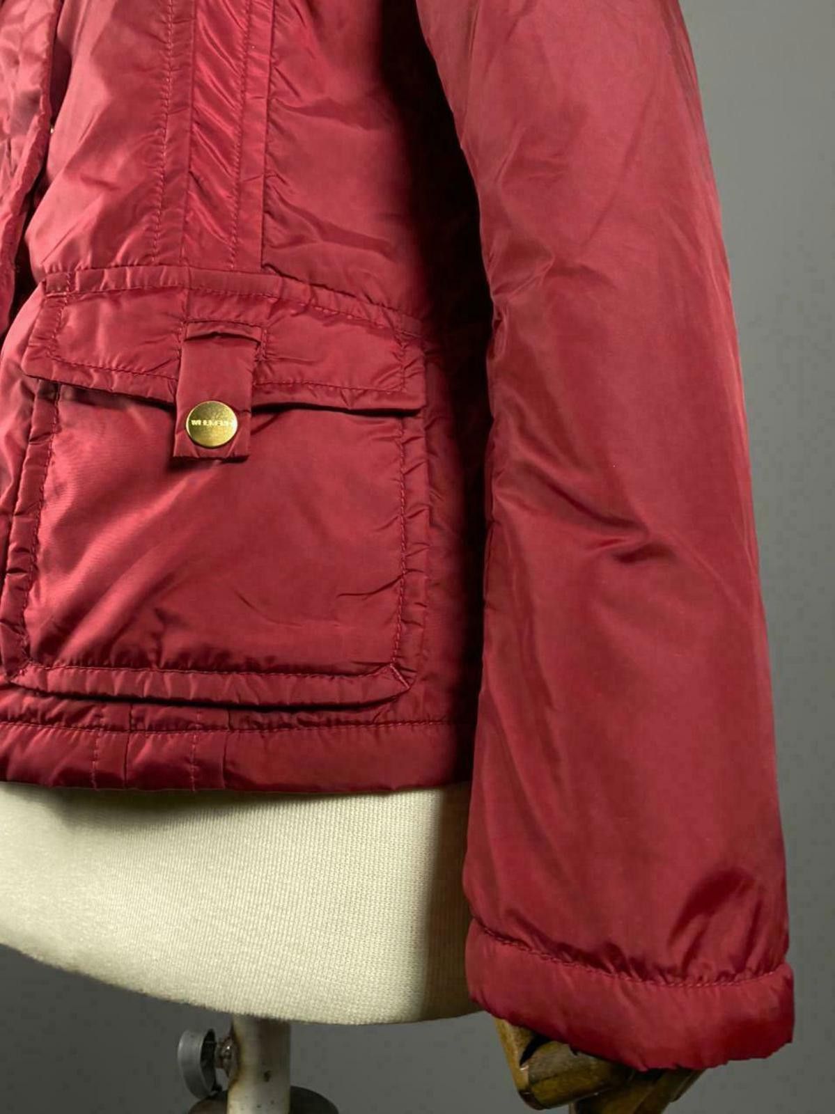 Designer Weekend Max Mara Red Zip Up Nylon Jacket Size GB 8 USA 6 Size M / US 6-8 / IT 42-44 - 5 Thumbnail
