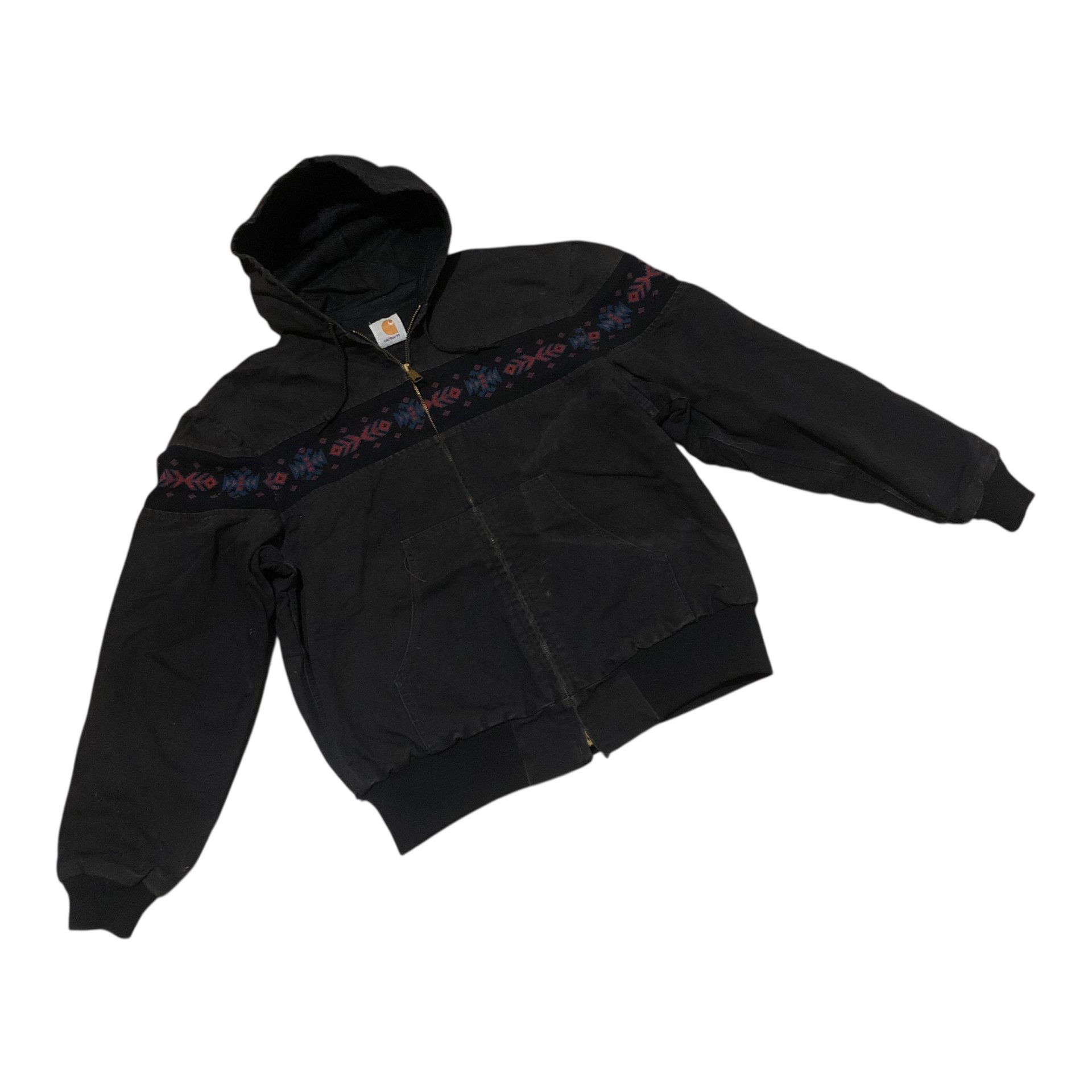 Carhartt 🔥Vintage 90s CARHARTT Aztec Southwest Zip Up Hoodie Jacket Size US L / EU 52-54 / 3 - 1 Thumbnail
