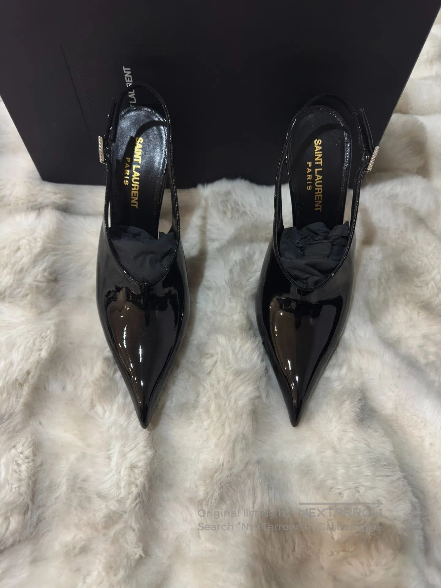 Saint Laurent Paris Saint Laurent Paris Crystal Lacquer Pointed Toe High Heels Size US 5.5 / IT 35.5 - 5 Thumbnail