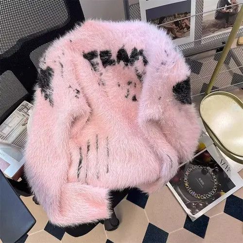 Japanese Brand × Vintage Pink mohair knitted sweater Size S / US 4 / IT 40 - 2 Thumbnail