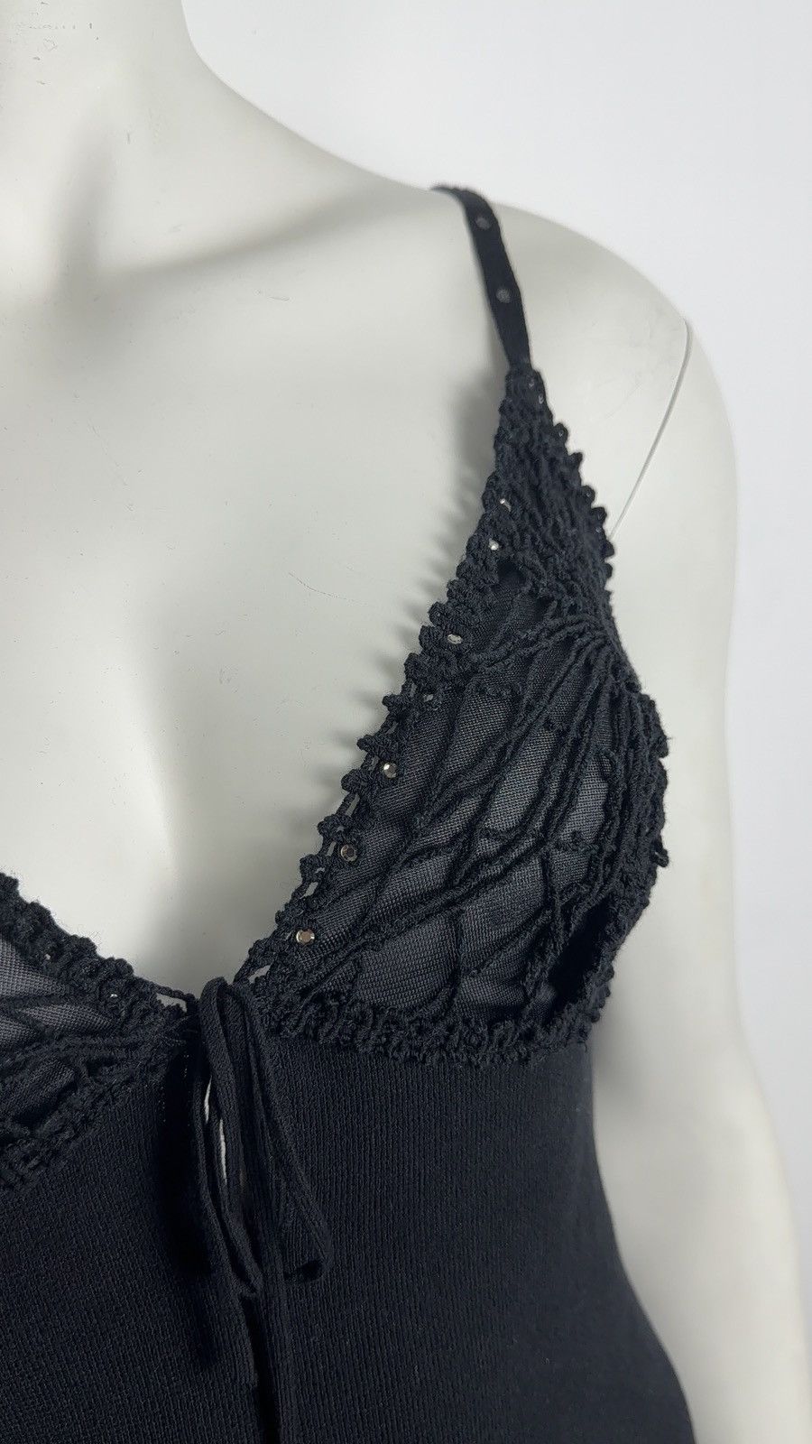 Alexander McQueen Alexander McQueen 1990’s Beaded Knit Spiderweb Top Size S / US 4 / IT 40 - 4 Thumbnail
