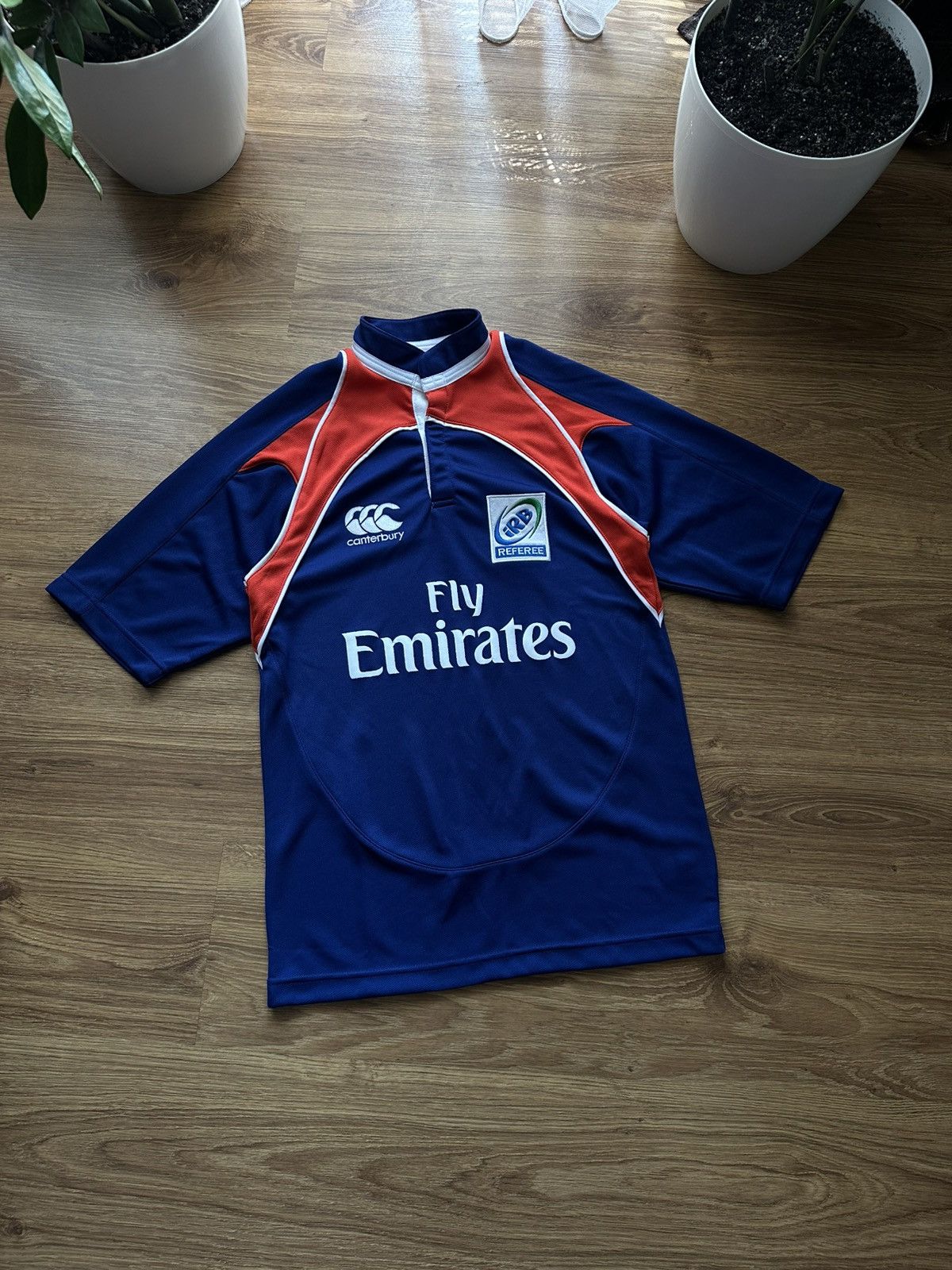 Canterbury of New Zealand × Vintage Canterbury World Rugby Referee Blue Shirt Jersey IRB Size US S / EU 44-46 / 1 - 2 Thumbnail