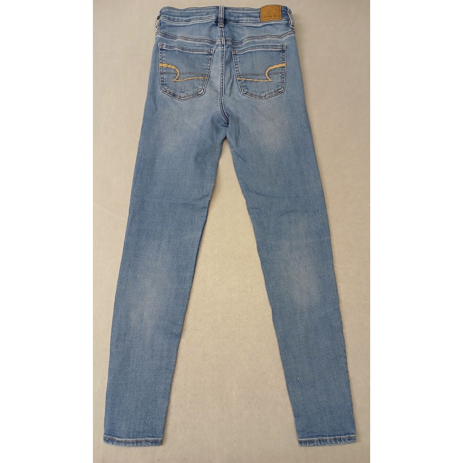 American Eagle Outfitters Amercian Eagle (4R) Women’s Skinny Stretch Blue Denim Jeans Size 27" / US 4 / IT 40 - 4 Thumbnail