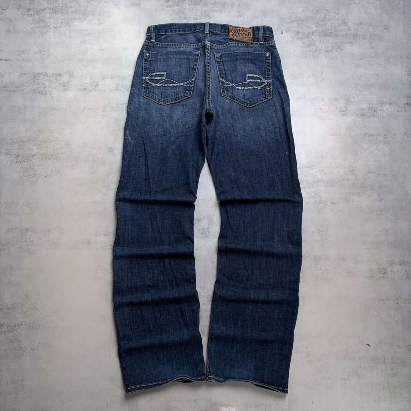 Other Y2K Dark Wash Chili Pepper Grunge Bootcut Denim Jeans Size 30" / US 8 / IT 44 - 1 Thumbnail