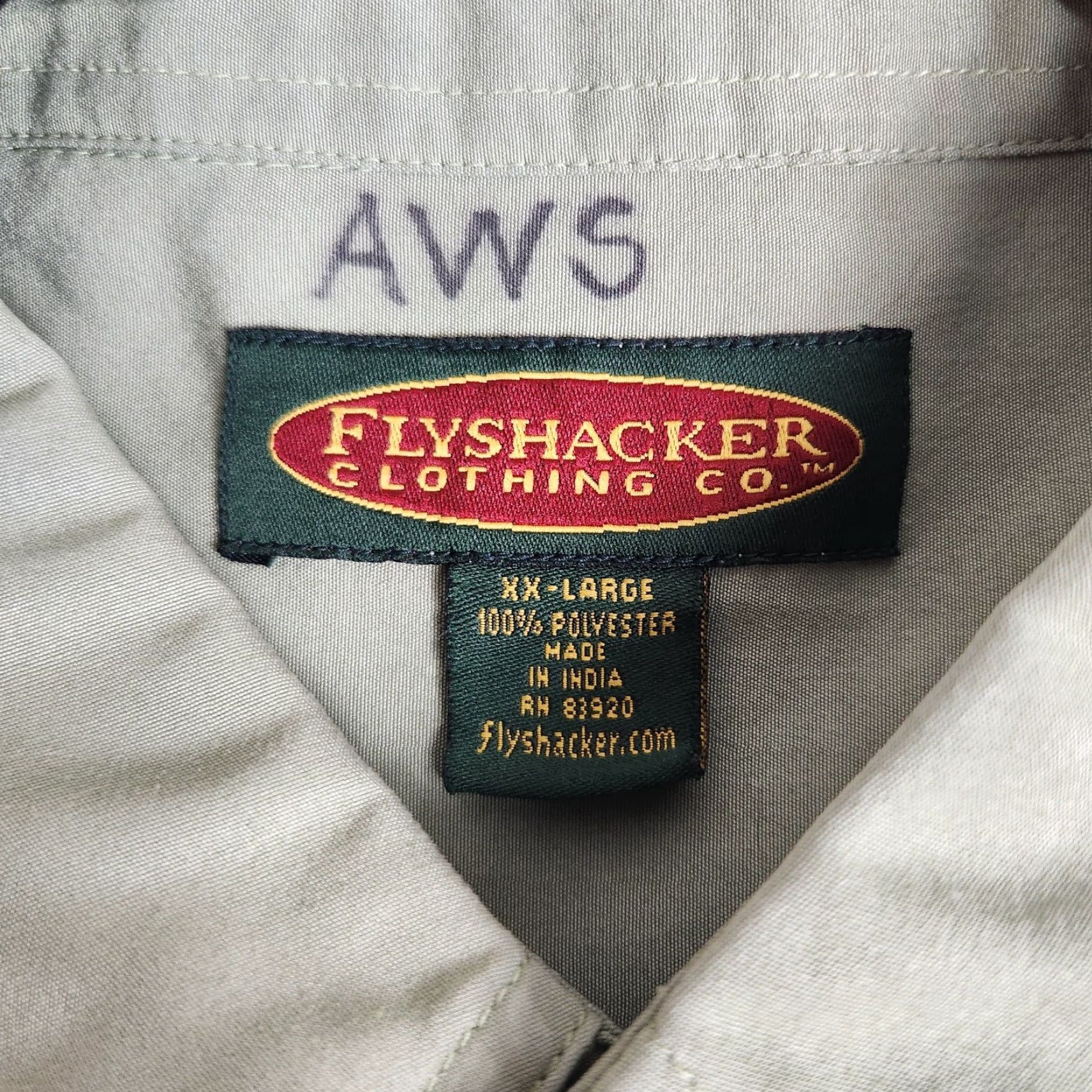 Vintage Flyshacker Mens Button-Down Shirt Short Sleeve Green XXL Collared 4 Pocket Lightweight Moisture Wicking All Seasons Sports Outdoor Fashion Shirt Size US XXL / EU 58 / 5 - 2 Thumbnail