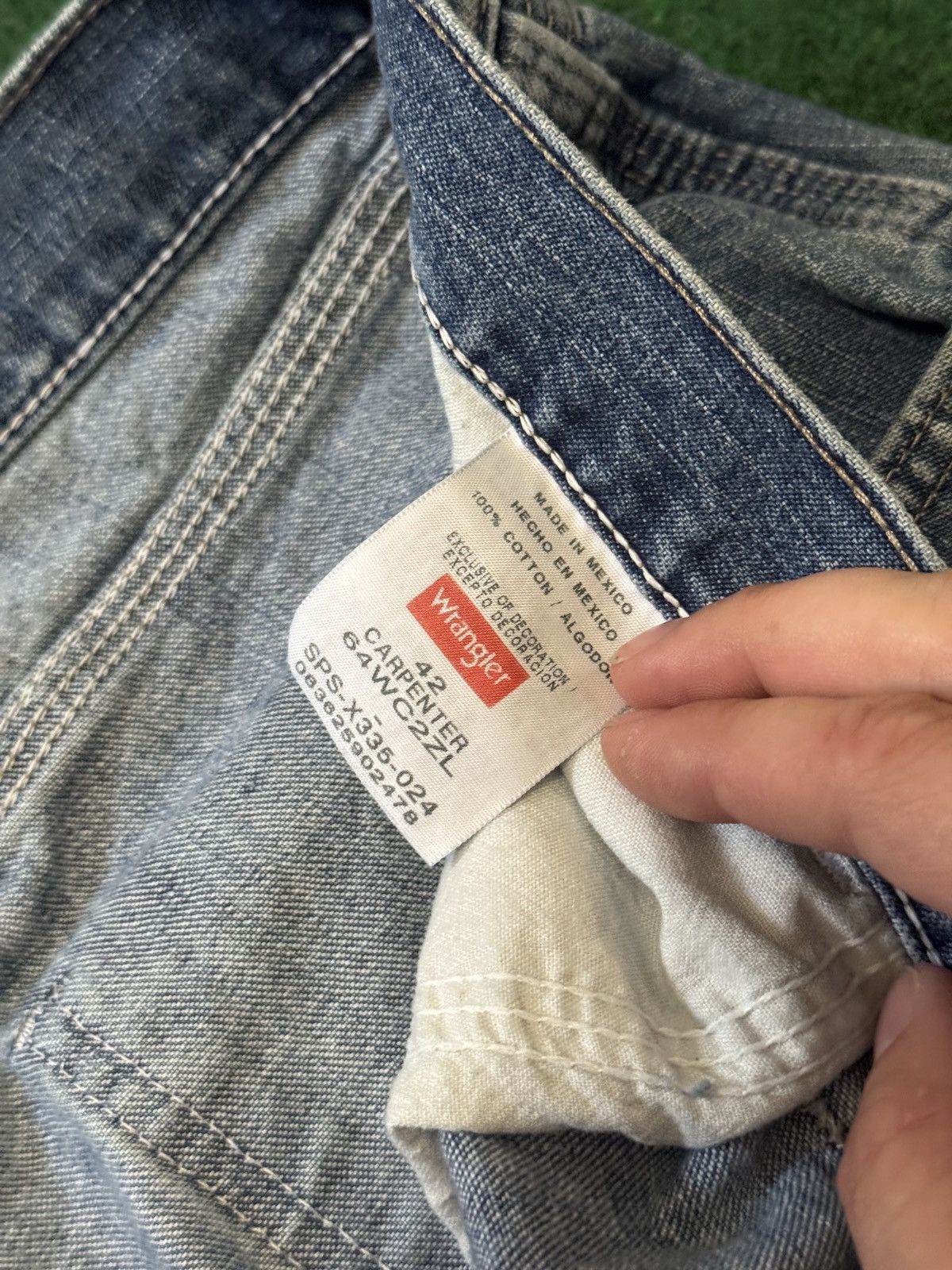 Wrangler Y2K Carpenter Baggy Wrangler Hip Hop Grunge Denim Shorts Size US 42 / EU 58 - 3 Thumbnail