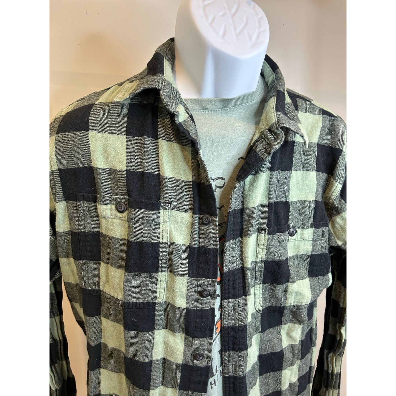 Sonoma Sonoma Buffalo Plaid Shirt Beige Black Medium Flannel Size US M / EU 48-50 / 2 - 3 Thumbnail