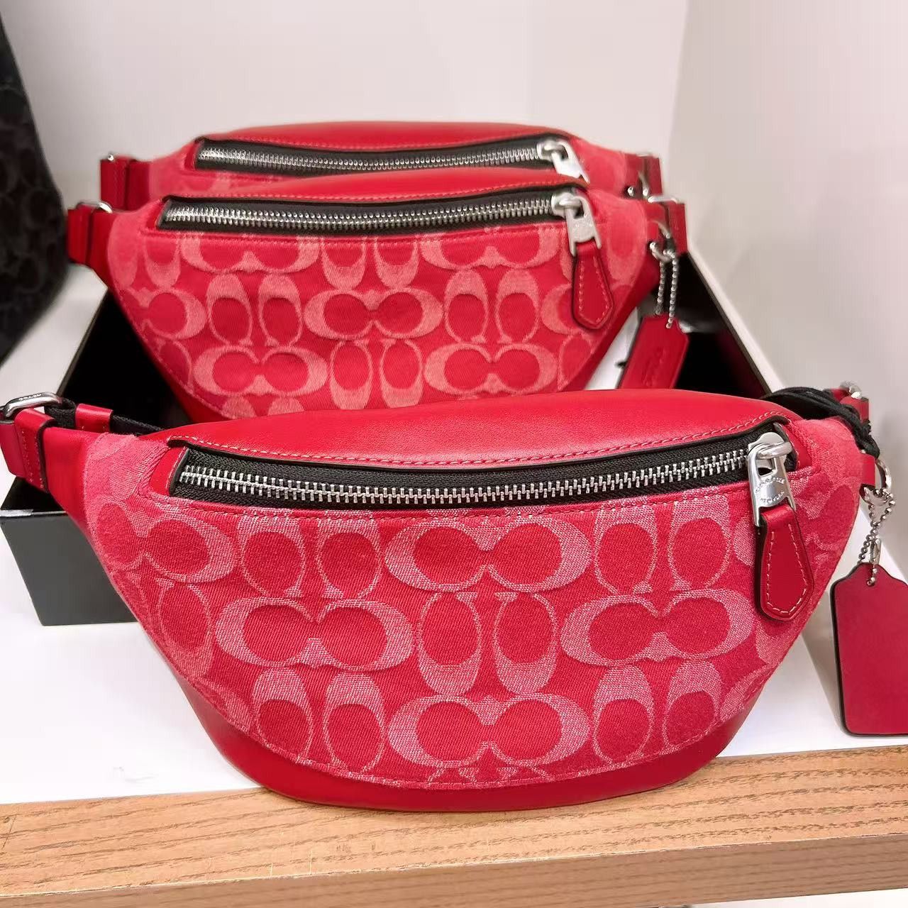 Coach Warren Mini Belt Bag In Signature Denim CAJ43 Size ONE SIZE - 1 Thumbnail