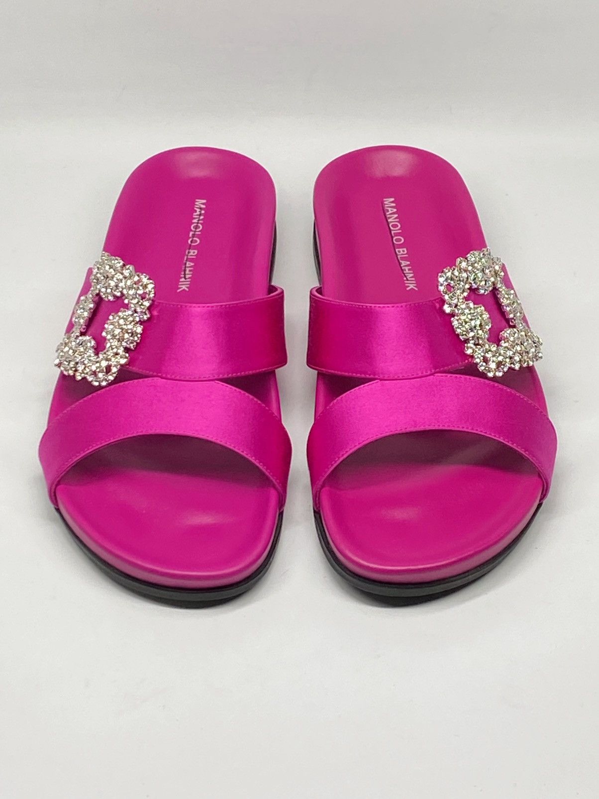 Manolo Blahnik Manolo Blahnik Crystal Buckle Slide Sandals size 38 Size US 8 / IT 38 - 5 Thumbnail