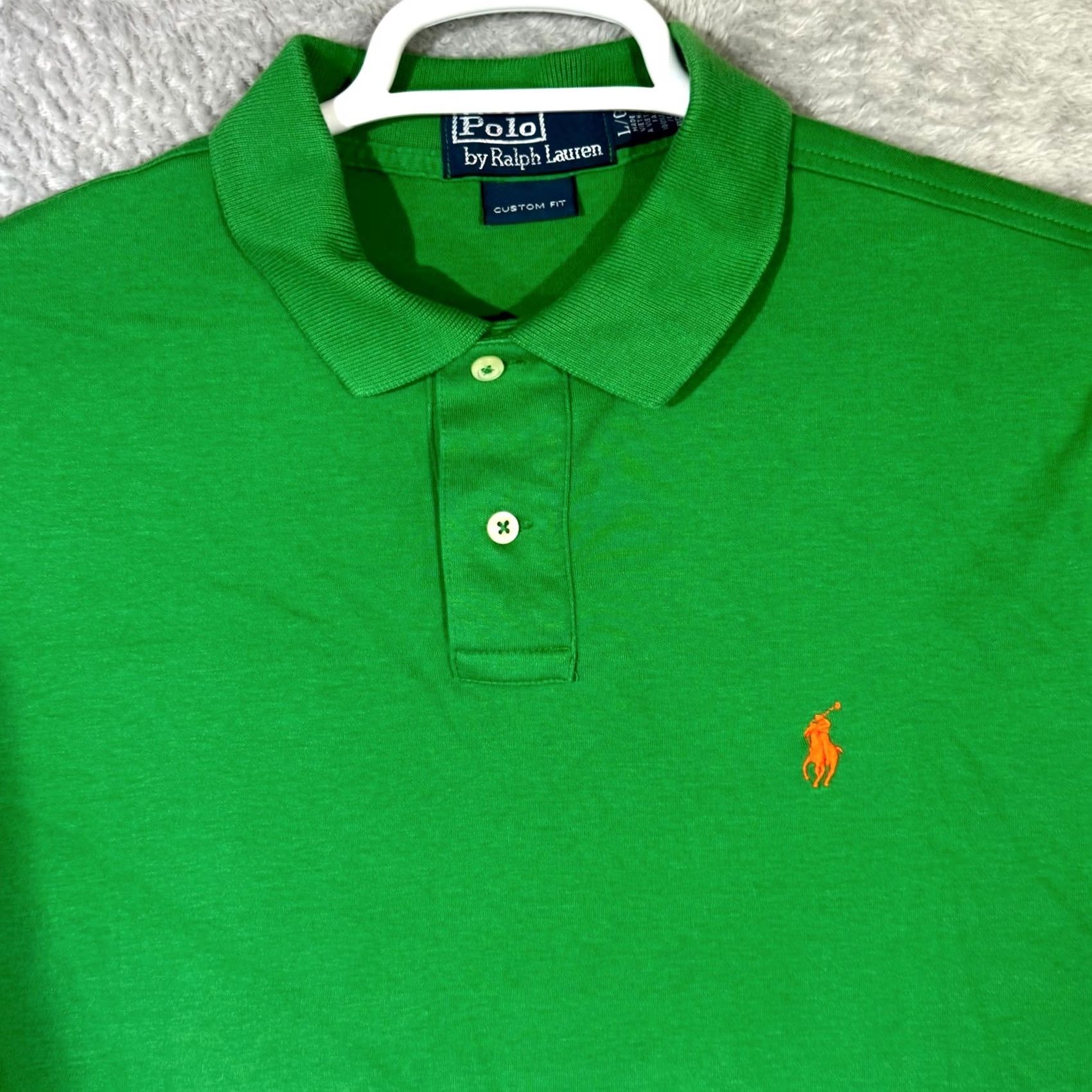 Polo Ralph Lauren Polo Ralph Lauren Shirt Men Large Green Custom Fit Short Sleeve Cotton Polo Size US L / EU 52-54 / 3 - 4 Thumbnail