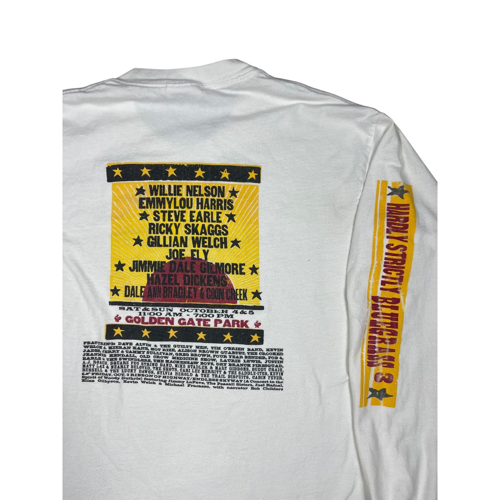 Band Tees × Hanes × Vintage 2004 Hardly Strictly Blue Grass long sleeve print band Size US M / EU 48-50 / 2 - 7 Thumbnail