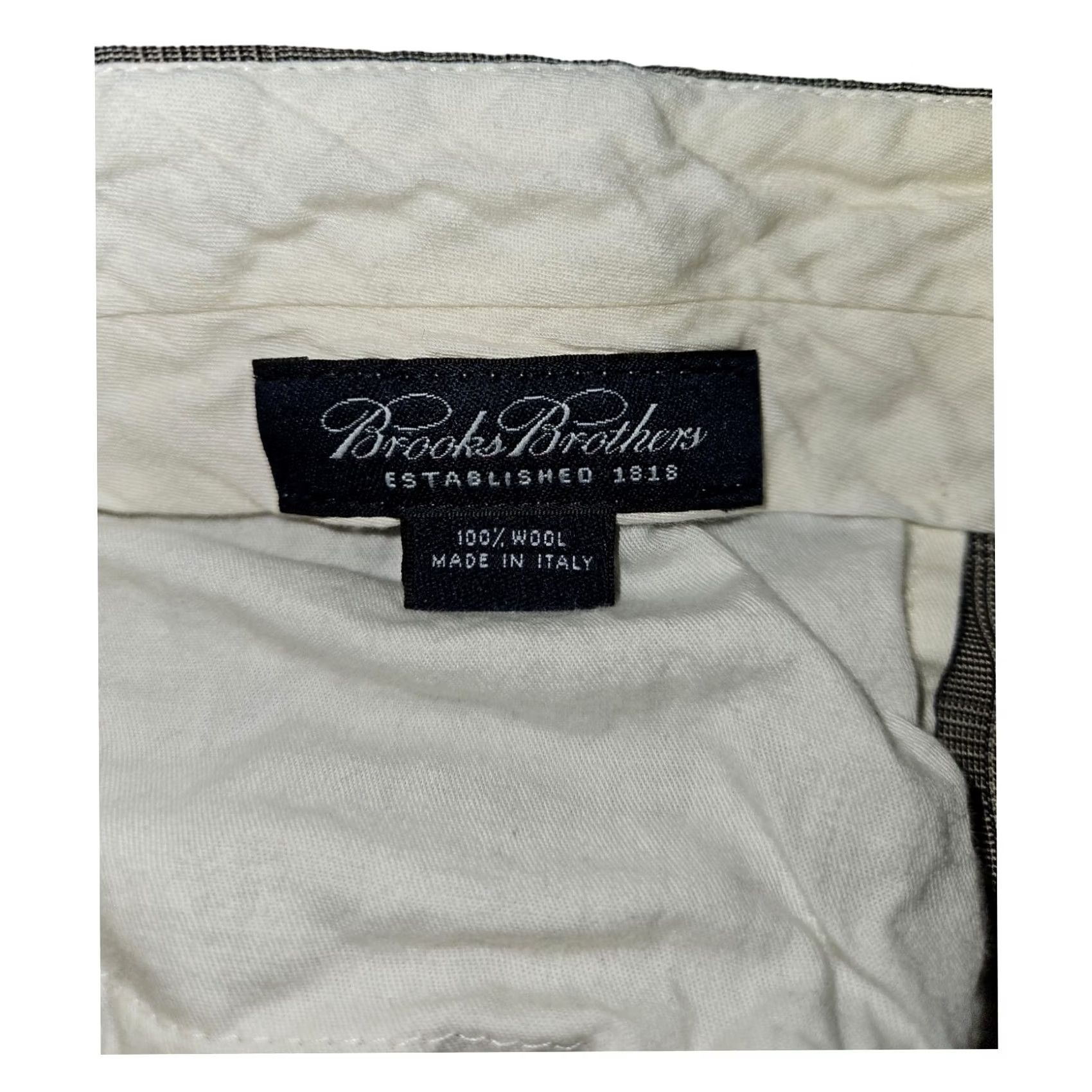 Brooks Brothers Brooks Brothers Wool Pants 36 Men Dress Pants Gray Check Italy Wool Regular 32 In Inseam Slim? No, keep as per data. Size US 36 / EU 52 - 2 Thumbnail