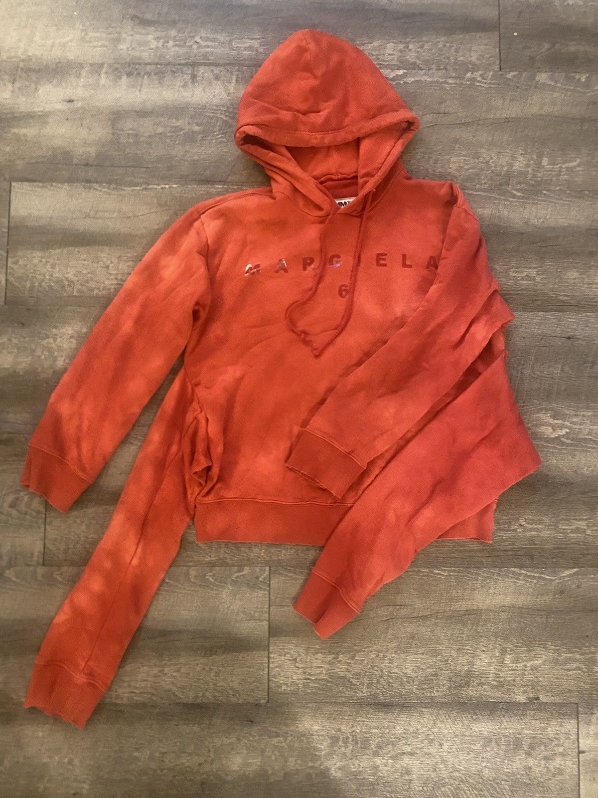 Maison Margiela MM6 Four Sleeve Hooded Sweatshirt In Red Size US M / EU 48-50 / 2 - 2 Thumbnail