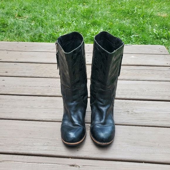 Coach Coach Valentine Embossed Signature C Logo Black Leather Boot Size US 6 / IT 36 - 5 Thumbnail