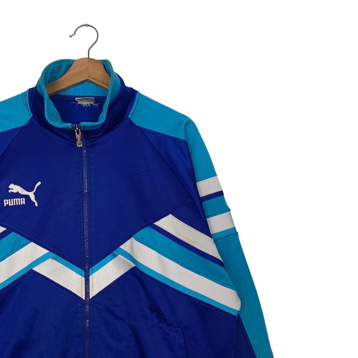 Puma Vintage 90s PUMA x HIT UNION Chevron Track Jacket #2708-C122 Size US L / EU 52-54 / 3 - 5 Thumbnail