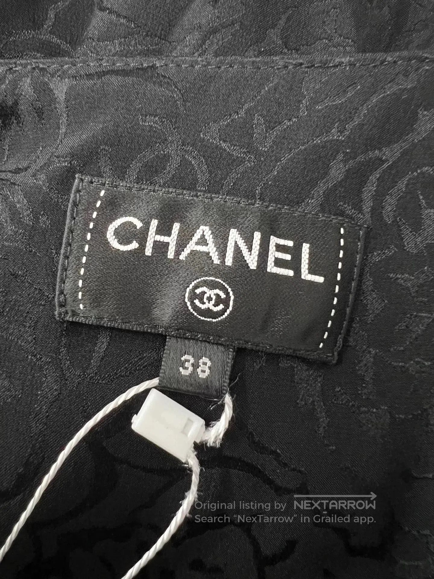 Chanel Chanel Black Silk CC Tiered Skirt. Size US 38 / EU 54 - 3 Thumbnail